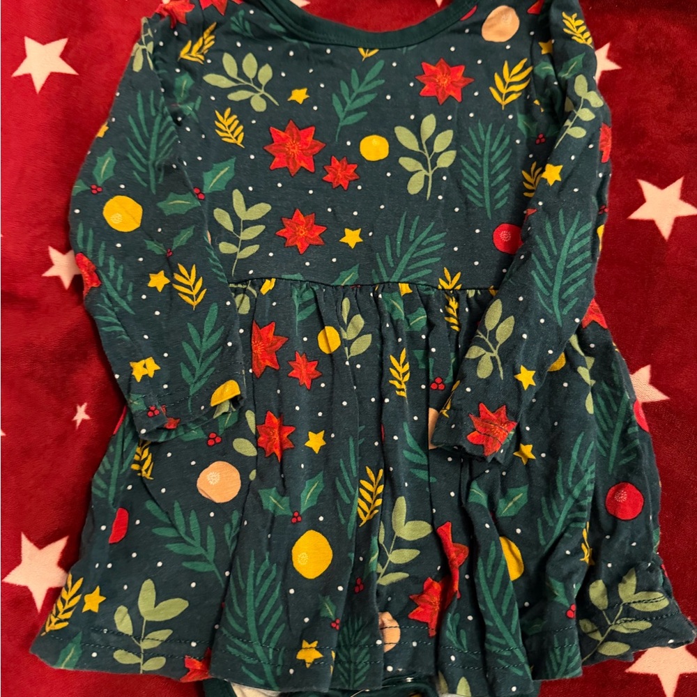 Little Sleepies Festive Green Floral Costume
